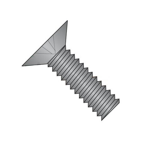 #4-40 X 3/16 In Phillips Flat Machine Screw, Plain Steel, 5000 PK